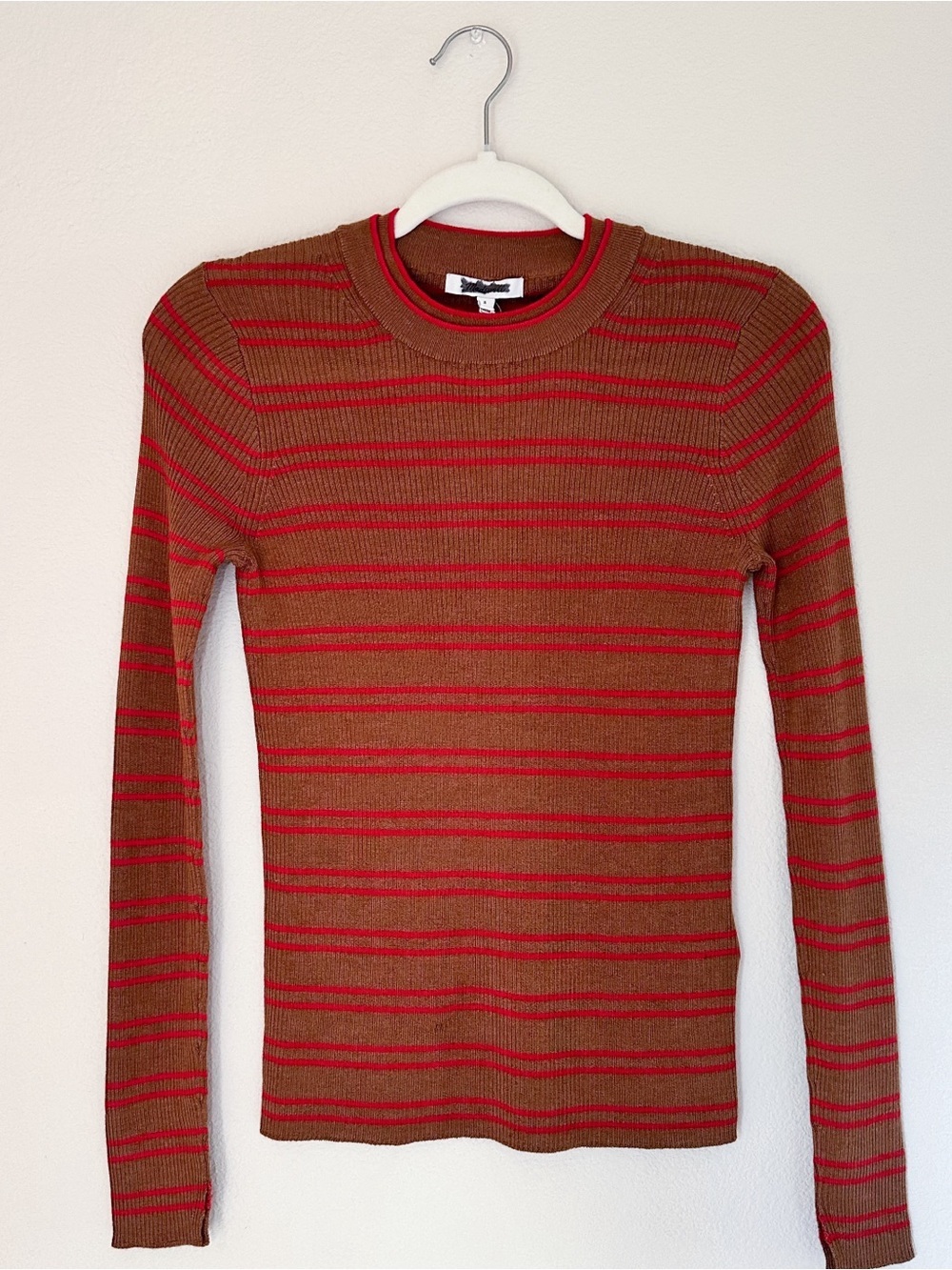 Madewell Double Layered Crewneck in Merino-Silk Blend S - Picture 7 of 9